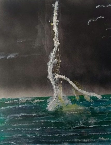 seascape in acrylic
