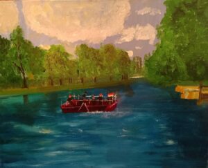 An oil painting by Ian Frederick Harris